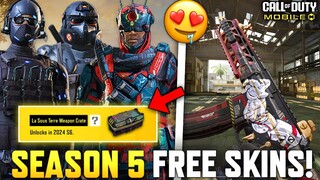 Season 5 All FREE Skins | Free Character Skins | Free Items | Free COD Points in COD Mobile S5 2024!