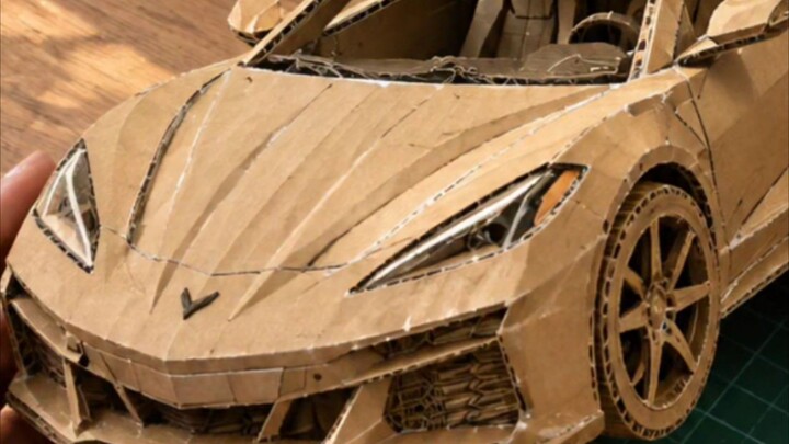 🔥 From Cardboard to Supercar! 🚗📦Can you believe this Lamborghini-inspired supercar