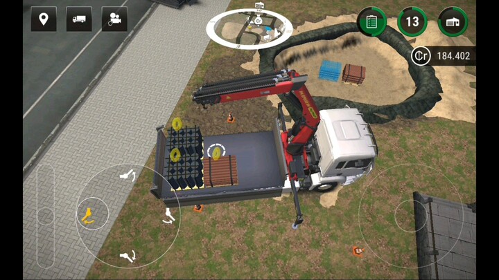 การสร้างสระน้ำ ขับรถส่งของก่อสร้าง ถมดินทราย 🚧Construction Simulator 3