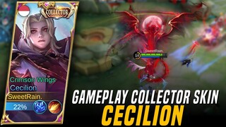 Collector November Skin: CECILION 'Crimson Wings' Full Gameplay! | Mobile Legends: Bang Bang