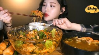 Tô bibimbap khổng lồ và súp đậu hủ tôm 3 #amthuc