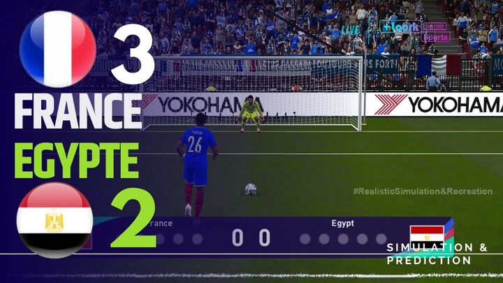 Tirs au but | France 3-2 Egypte | Football masculin aux JO 2024 - Simulation de jeu vidéo