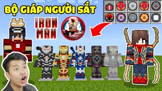 bqThanh Sở Hữu Thành Công Tất Cả Những BỘ GIÁP NGƯỜI SẮT IRON MAN Siêu Vip Troll Ốc Trong Minecraft