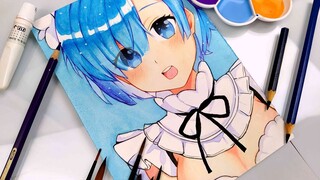 Drawing REM (Re Zero) With Watecolour