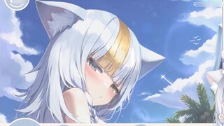 Saudari Jepang menyaksikan Nekohime Kohaku makan pisang dan benar-benar mengikutinya...