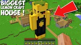 Who built A BIGGEST LEMON CRAFT WITH A HOUSE IN HIS HEAD in Minecraft ? HOUSE IN ME !