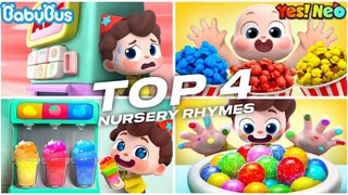 Top 4 Nursery Rhymes On Yes! Neo - ABC Vending Machine | BabyBus Dub English!