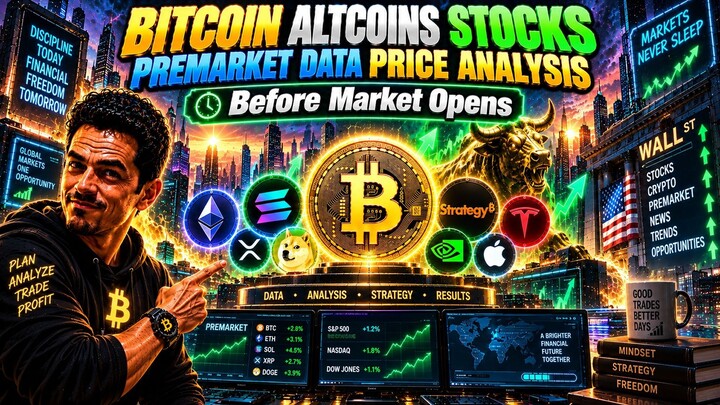 Bitcoin Altcoins Stocks Premarket Data Opening Price Analysis