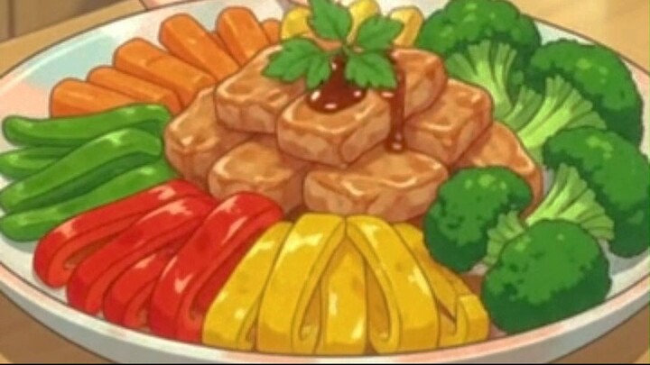 彩り野菜とお肉の盛り合わせ｜秋の家庭料理｜日本の台所ASMR