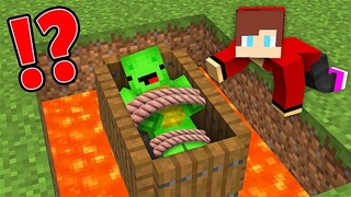 How JJ and Mikey Escape From GRAVE PRISON in Minecraft? - Maizen