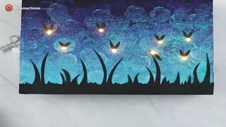 Light up firefly art