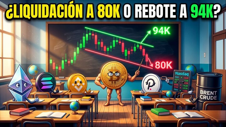 MASTERCLASS BITCOIN en punto crítico: ¿Liquidación masiva a 80k o despegue a 94K?