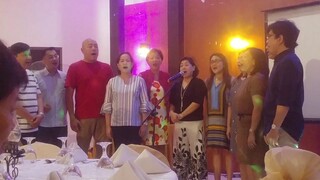 U.P. Concert Chorus 2019 at Arnold's birthday party