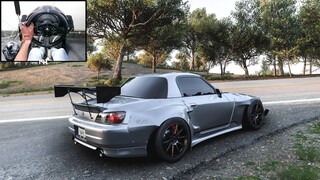 Honda S2000 Rocket Bunny | Forza Horizon 5 | Steering Wheel Gameplay