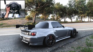 Honda S2000 Rocket Bunny | Forza Horizon 5 | Steering Wheel Gameplay