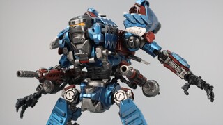 【开盒分享】暗源 1/25 锰狱01组合体作战机甲（蓝色）