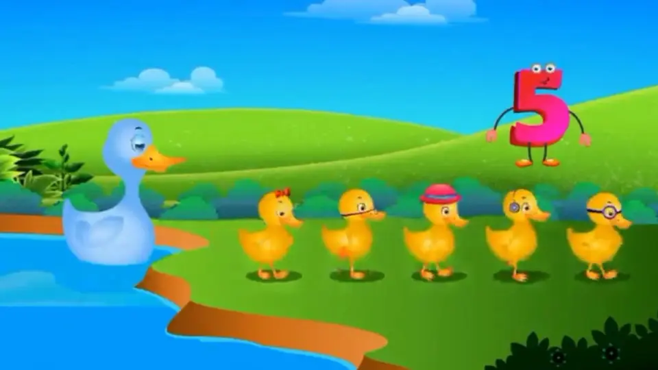 Five little duck - Nursery Rhymes and Children's Songs - Geo kids tv -  Bilibili