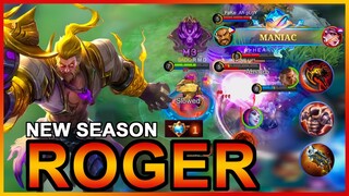 ROGER PERFECT MANIAC!! BEST BUILD - NEW SEASON 23 RANK 1 GLOBAL ROGER | M3 SKIN | MLBB