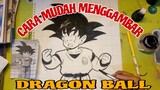 cara mudah menggambar anime dragon ball. son goku waktu kecil