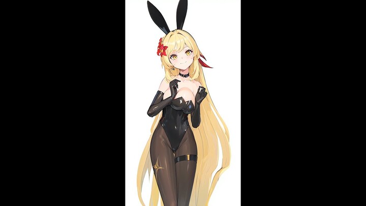 bunny girl Lumine or Abyss Lumine - summertime 【GenshinMMD to Animation/AI 】