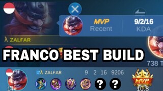 FRANCO MVP FRANCO BUILD TERKUAT | FRANCO MONTAGE | MOBILE LEGENDS