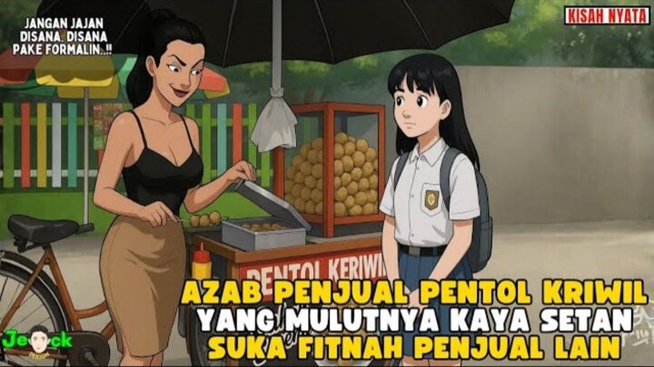AZAB PENJUAL PENTOL KRIWIL YANG MULUTNYA KAYA SETAN SUKA FITNAH PENJUAL LAIN