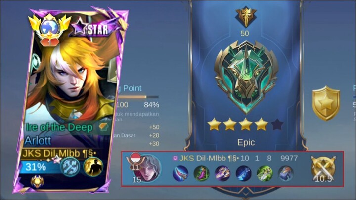 NGERUSUH WARGA EPIC PAKAI ARLOTT DAMAGE !! COBAIN EMBLEM DAN BUILD ARLOTT DAMAGE INI DI ARLOTT BUFF