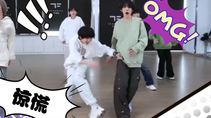 汪浚熙差点把杨博文绊倒，吓出鹦鹉叫😱