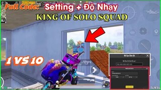 PUBG Mobile | Full Code: Setting / Độ Nhạy Siêu Dính (IOS - Android) Solo Squad 1vs10 | NhâmHNTV