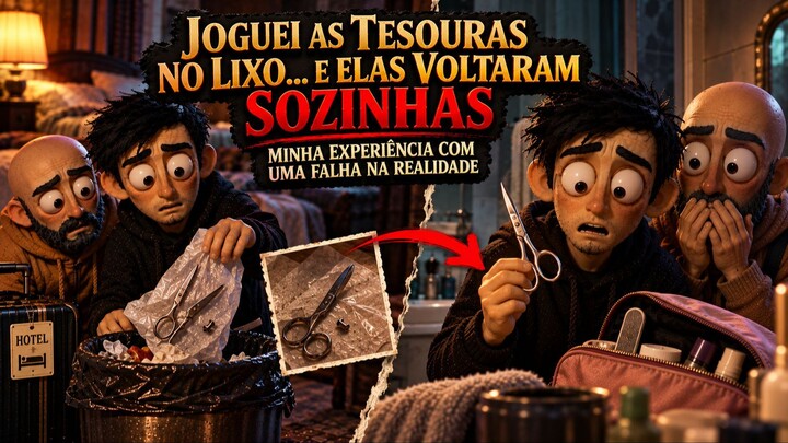 Joguei as tesouras no lixo.. e elas voltaram sozinhas - Minha experiência com uma falha na realidade
