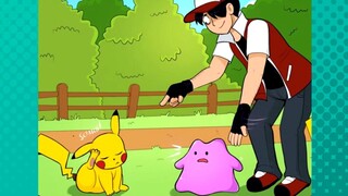 Setelah Variety Monster berubah menjadi Pikachu, perutnya menjadi lebih besar