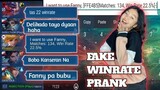 Fake Winrate Prank LT | Naniwala Sila🤣 Fanny Fake Winrate Prank | MLBB