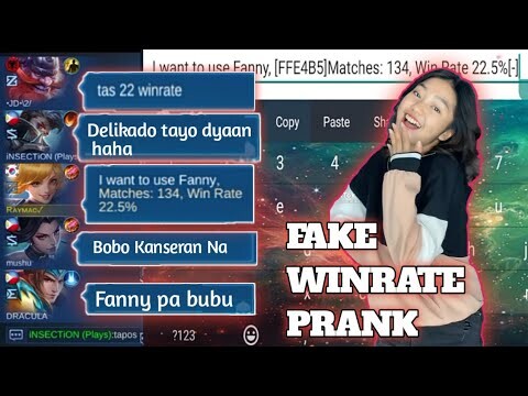 Fake Winrate Prank LT | Naniwala Sila🤣 Fanny Fake Winrate Prank | MLBB