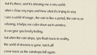 "AS THE RAINDROPS FELL"