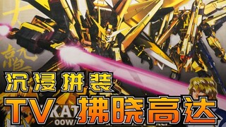 【沉浸拼装】眼已闪瞎 对焦不能：万代TV100 拂晓高达拼装流程分享【阿布玩胶】