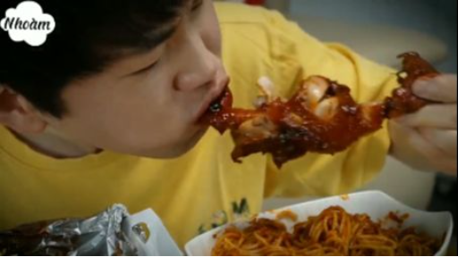 Mì Ý và gà chiên sốt BBQ phần 1 #mukbang
