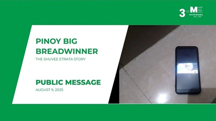 PUBLIC MESSAGE: Pinoy Big Breadwinner: The Shuvee Story • August 9, 2025 | Magpakailanman