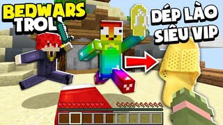 KHANGG HACK BEDWARS VŨ KHÍ DÉP LÀO BẬT LÙI SOLO NOOB T GAMING VÀ TROLL NOOB TEAM *BEDWARS TROLL NOOB