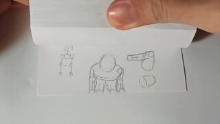 学校不给带设备，只能在便利贴上练动画了