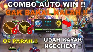 COMBO GUNNER SABER AUTO WIN !! FREYA UDAH KAYAK NGECHEAT !! COMBO MAGIC CHESS TERKUAT 2023