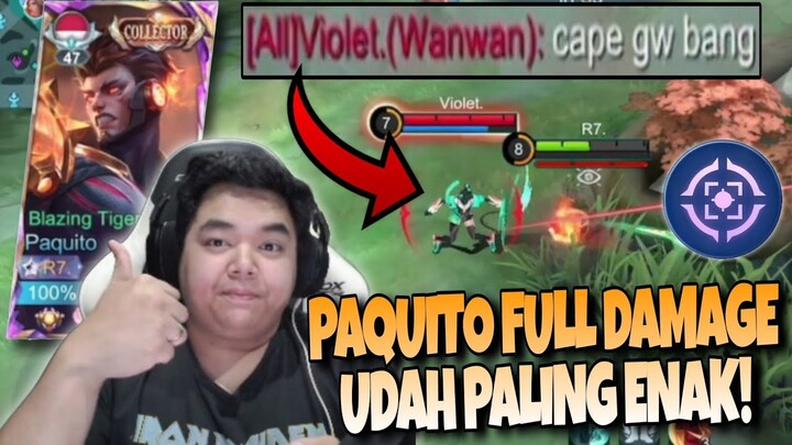 PAQUITO BUILD FULL DAMAGE + MASTER ASSASSIN PEDES BANGET DAMAGENYA !! 1X COMBO = MENGHILANG !!