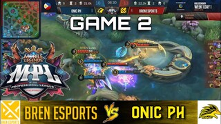 BREN ESPORTS vs ONIC PH | GAME 2 | MPL PH SEASON 6 | MLBB