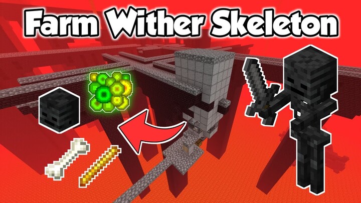 Cách Làm Máy Farm Wither Skeleton Trong Minecraft PE | Farm Blaze / Farm Skeleton | Bedrock Edition