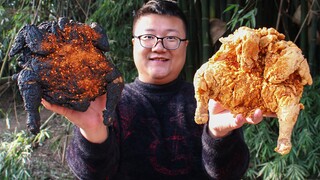 ไก่ทอกถาด อาหมี่ทำไก่ทอดโคลนVSไก่ทอดธรรมดา กรอบนอกนุ่มใน แย่งกันชิม