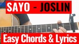 Sayo by Joslin Chords and Lyrics Cover
