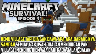 04 Survival Minecraft_Nemu Village gak bawa barang bagus,Di buru sama Monster Lagi! Tidakkk!