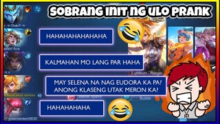 SOBRANG INIT NG ULO PRANK DAHIL LOSESTREAK KAKAMPI TAWANG TAWA | MLBB