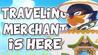 CHUBBY THE TRAVELING MERCHANT IS HERE! ✪ Genshin Impact Housing Merchant - April 30, 2021