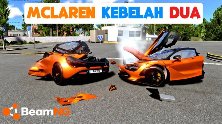 McLaren Terbelah Dua Gara-Gara Kebut-Kebutan! BeamNG Drive Indonesia