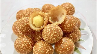 Cách làm bánh rán lúc lắc giòn, rỗng ruột mà không dùng bột nở- nghệ thuật góc bếp